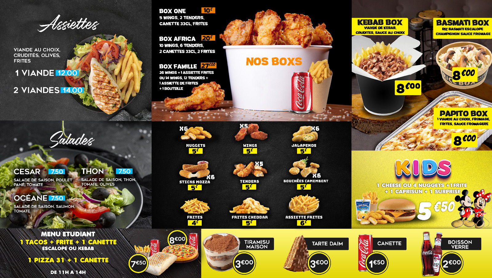 menu restaurant papito