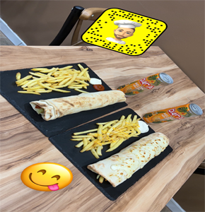 roulé avec frite