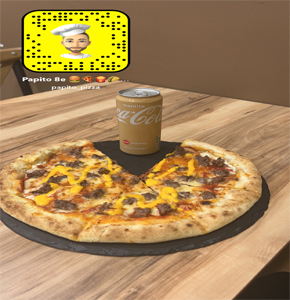 pizza avec cannette